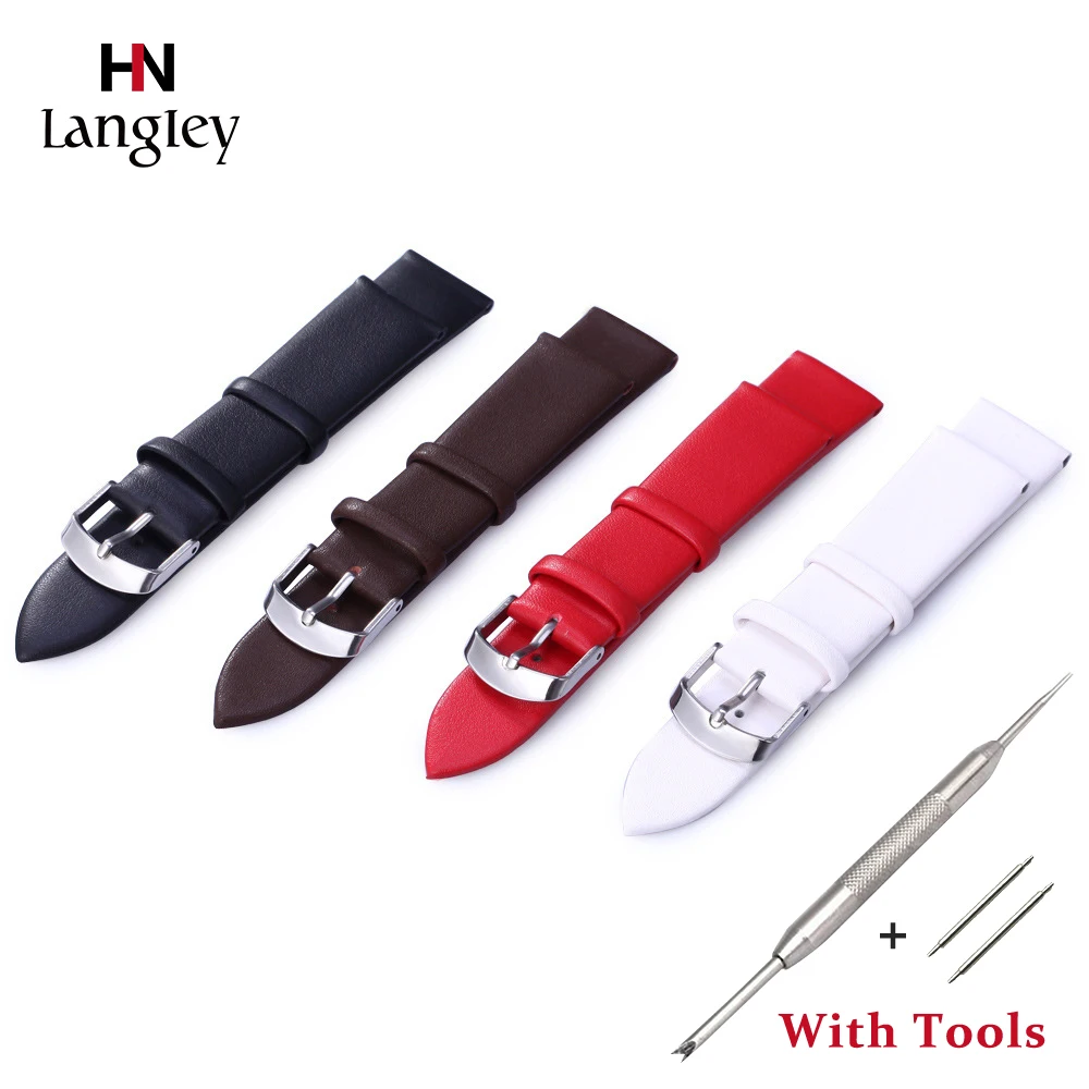 

Wristwatch Band For Women Men Watches Super Soft Ultrathin Genuine Leather Strap 8mm/10mm/12mm/14mm/16mm/18mm/20mm/22mm Bands