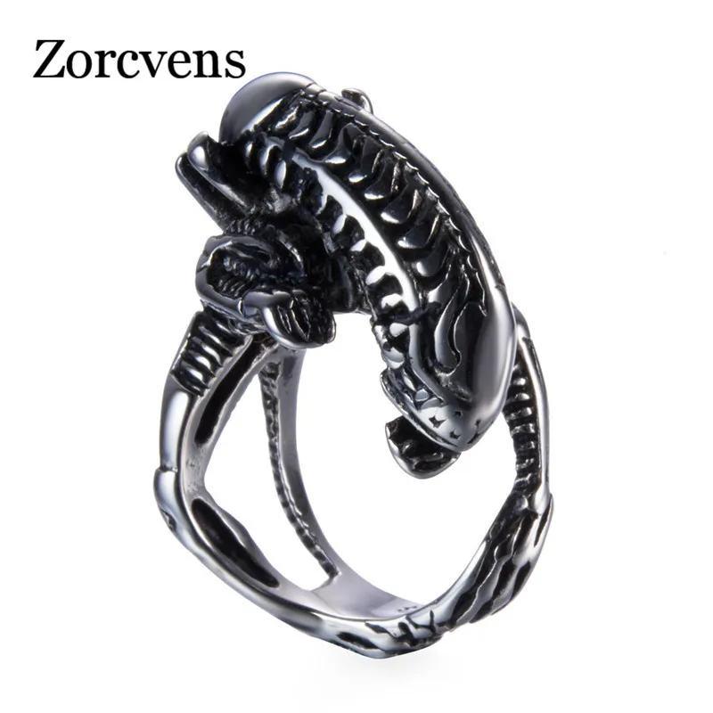 Modyle 2018 New Silver Color Stainless Steel Punk Rock Ring for Men Cool Gift Jewelry