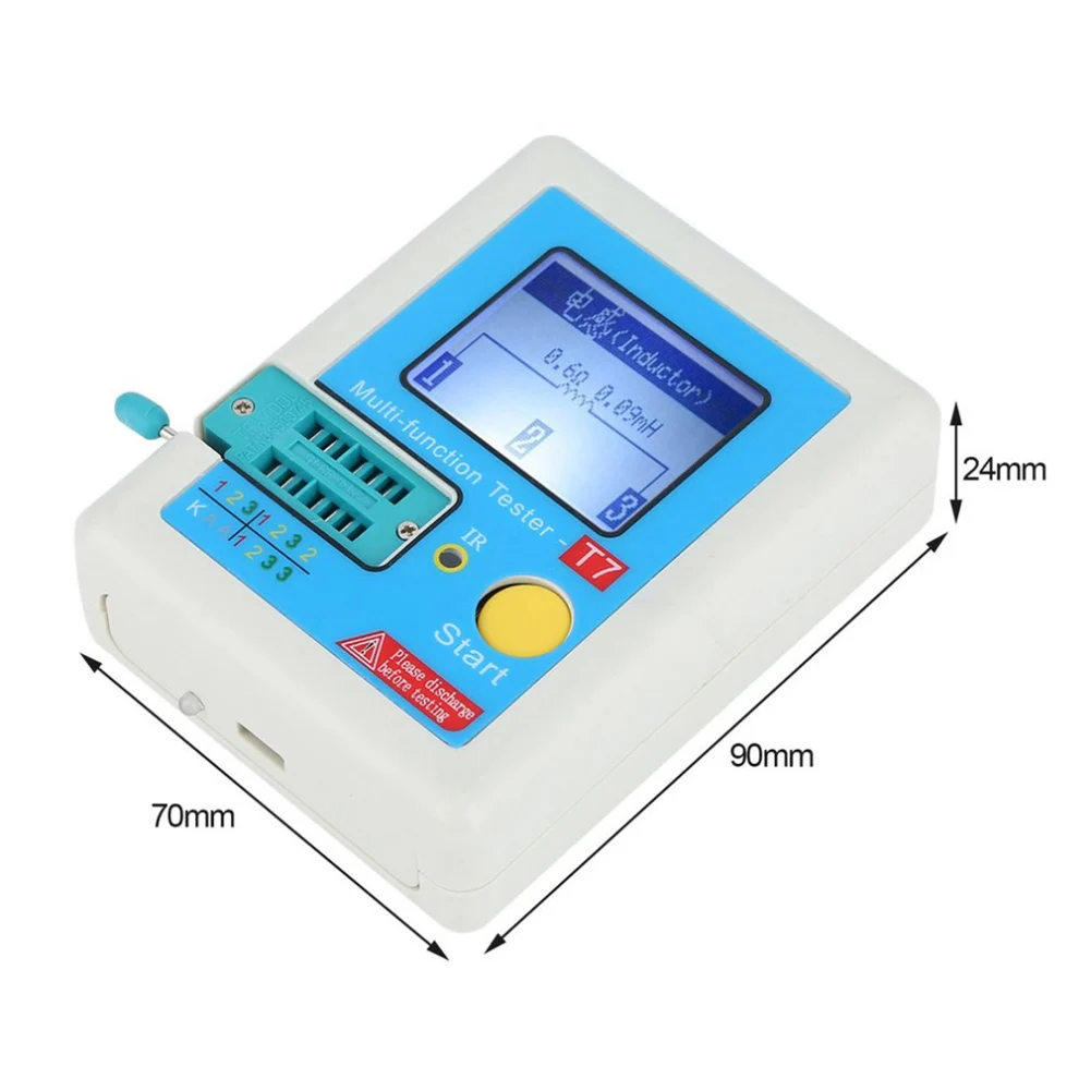 

High Transistor Tester 3.5inch Display Backlight Detect for Diode Triode Capacitor Resistor ESR NPN PNP LG66