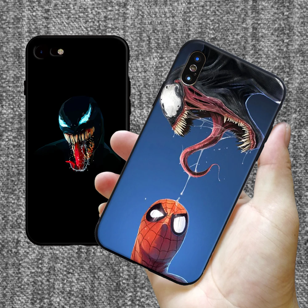 Чехол из мягкого силикона и ТПУ Venom Film MCU для Apple iPhone 5 5S SE 6 6s 7 8 Plus X XR XS MAX |