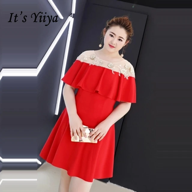 Designer Red Cocktail Dress