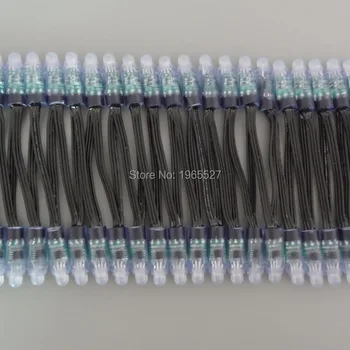 

18AWG 5V 12mm WS2811 RGB led pixel module light,addressable led lamp module string lights node,all BLACK wire,waterproof IP68