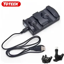 Yoteen двойная зарядная док-станция для PS3 двигаться USB Зарядное устройство настольная подставка контроллер зарядная станция