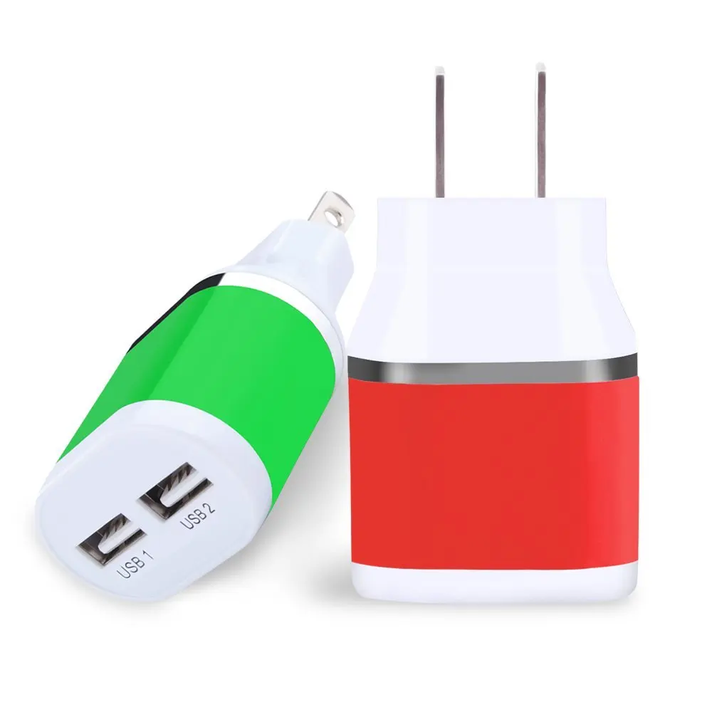 5V 2.1A двойной USB настенный адаптер зарядного устройства с европейской штепсельной