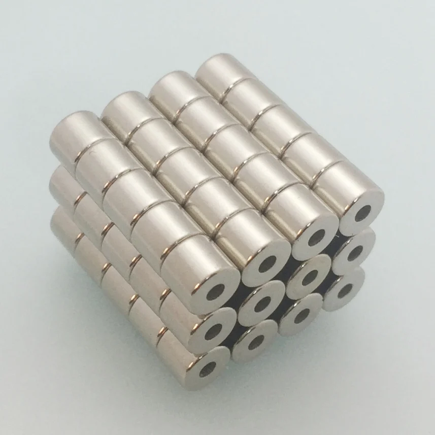 

50pcs Dia6-dia2x5mm hole 2mm Small Round NdFeB Neodymium Ring Magnets N50 Super Powerful Strong Rare Earth NdFeB Magnet