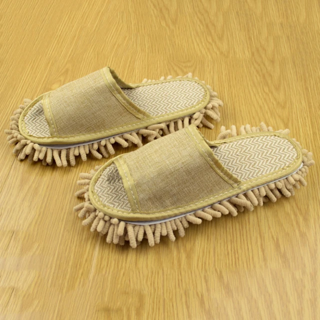 Multifunction One Pair Open Toe Dusting Mop Broom Detachable Cleaning
