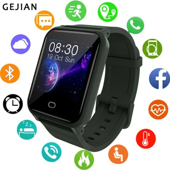 

GEJIAN New Smart Watches Waterproof Heart rate bloodpressure Detection Breathing Training Pedometer Fitness sport watch relogio