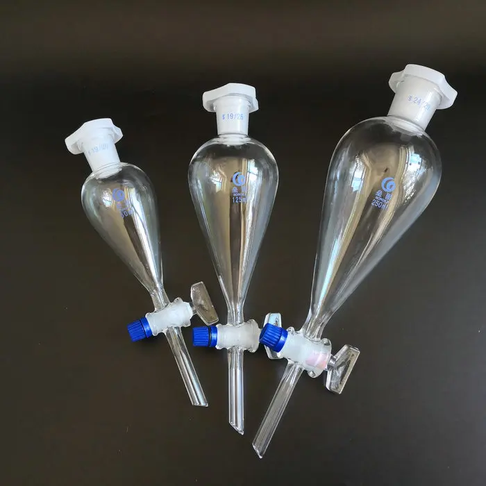 1PCS 60ml to 2000ml pear-shaped Separating Conical Funnel With Glass Ground-in Stopper Glass Lab Glassware 1PCS 60ml to 2000ml pear-shaped Separating Conical Funnel With Glass Ground-in Stopper Glass Lab Glassware