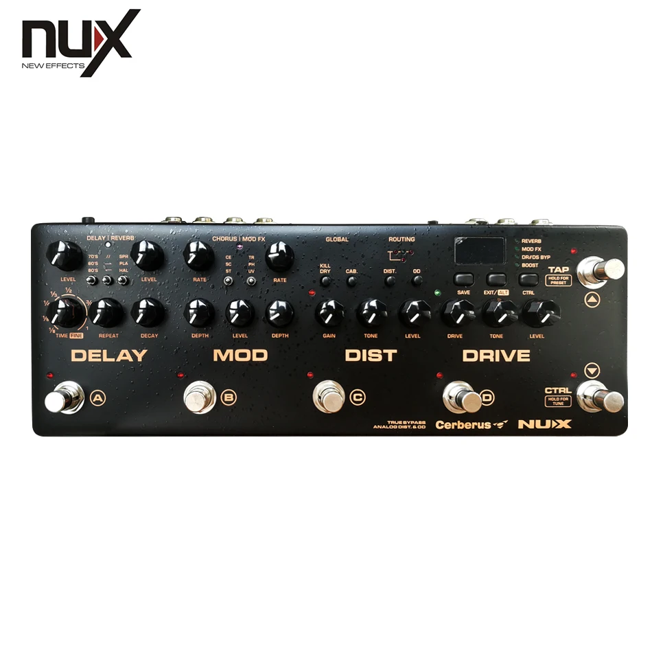 

NUX Cerberus Multi Function Guitar Effects Pedal Processor Integrated Analog Overdrive Distortion Modulation and Delay Modules