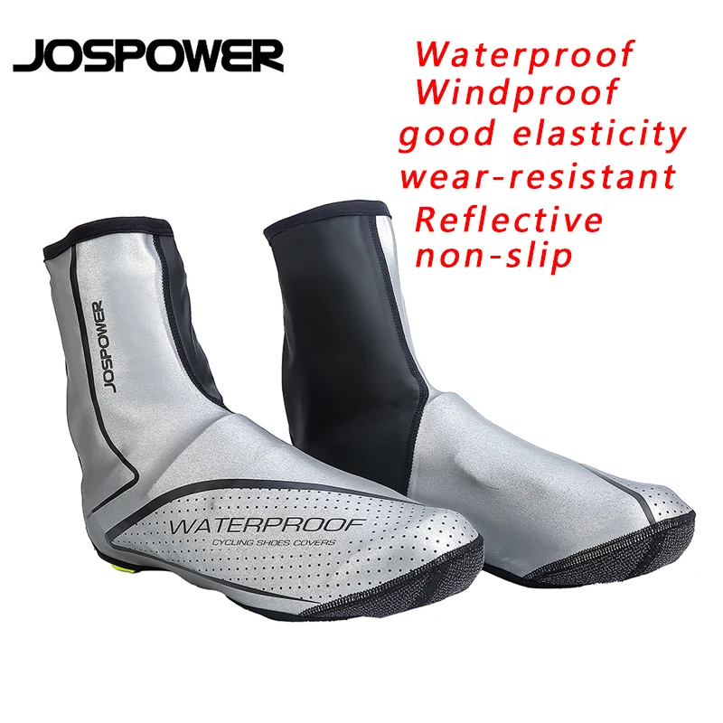 JOSPOWER Waterproof Cycling Shoe Covers Winter Thermal Windproof MTB