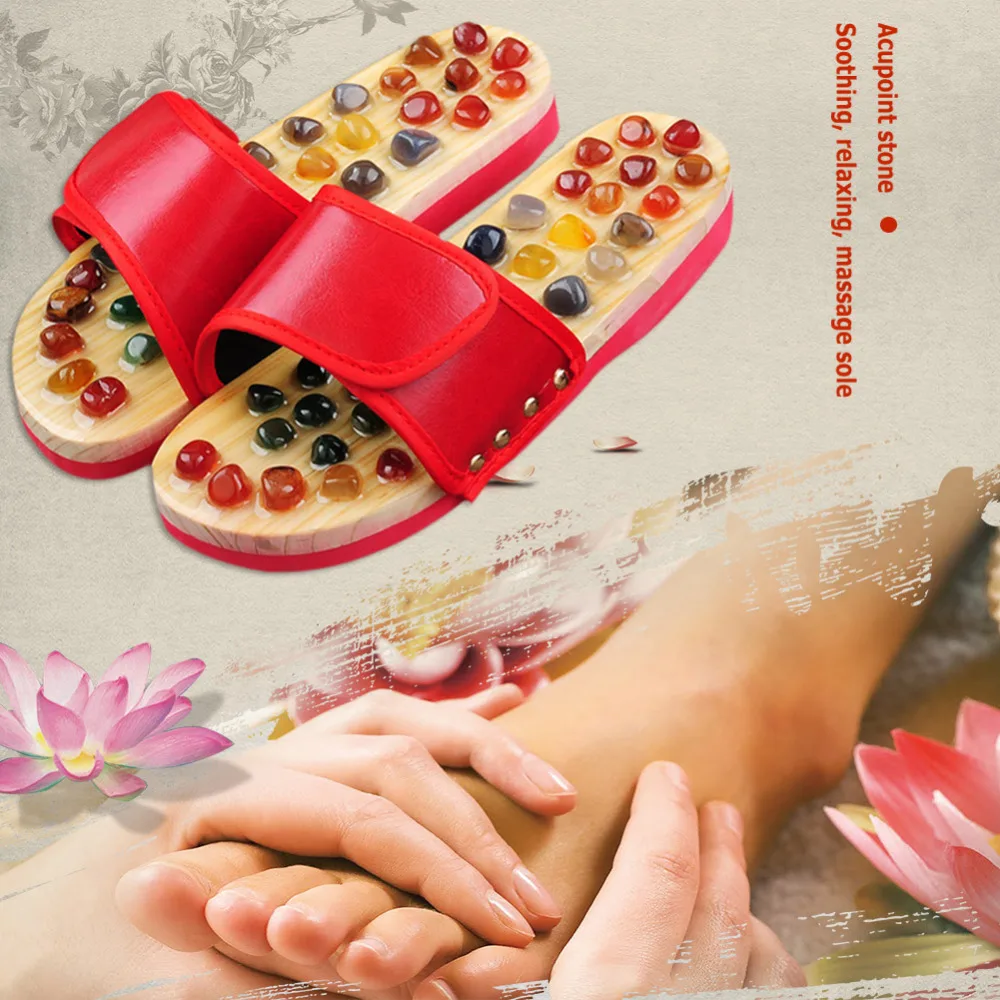 Pebble Stone Agate Stones Foot Massage Shoes Reflexology Sandals Acupuncture Therapy Relax Massager Shoes Feet Care Pebble Stone Agate Stones Foot Massage Shoes Reflexology Sandals Acupuncture Therapy Relax Massager Shoes Feet Care