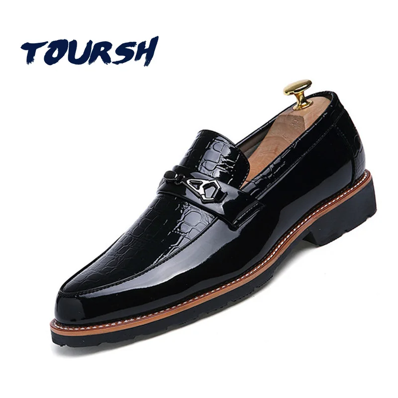 

TOURSH 2018 Luxury Shoes For Men Leather Moccasins For Men Chaussure Homme Cuirs Oxford Male Shoes MenS Footwear Tenis Masculino