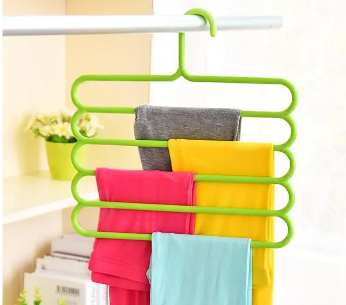 Разноцветные Нескользящие пятислойные Брюки стойки полотенца сушилка для одежды вешалки для брюк Держатели