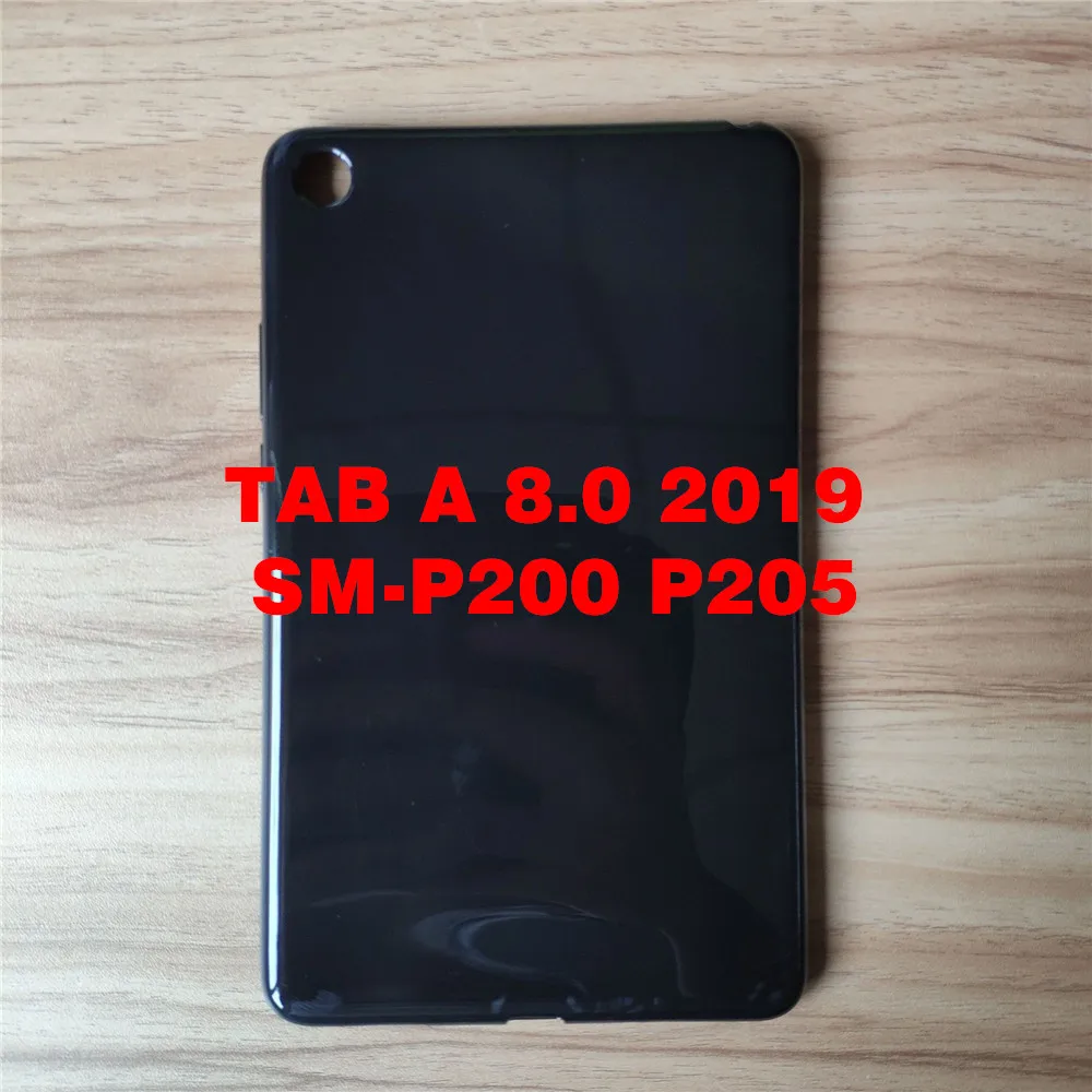 Силиконовый мягкий чехол из ТПУ с узором для samsung Galaxy Tab A 10,1 T510 T515 8,0 P200 P205 Tab S5E 10,5 T720 Tab S6 T860 T865, коксовое покрытие - Цвет: P205 Black