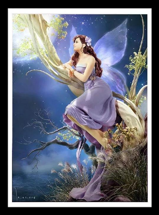 

Butterfly Fairy People Cross Stitch Kits Crafts Angel 14CT Unprinted Embroidered Handmade Art DMC Oil Painting Wall Home Decor