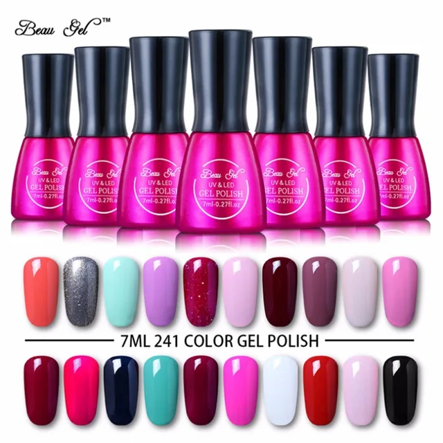 Special Offers Beau Gel UV Nail Gel Polish 7ml Gelpolish Manicure Soak Off UV LED Nails Gel Lacquer Professional Vernis Semi Permanent Polish