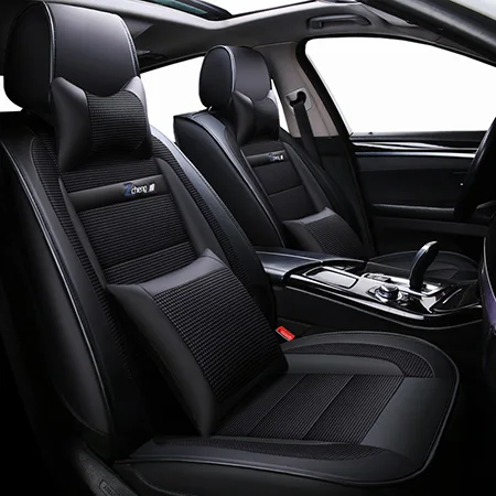 Комплект универсальных чехлов для автомобильных сидений для chevrolet Sonic пригородный Тахо трекер trailblazer траверс trax вольт - Название цвета: Black Luxury