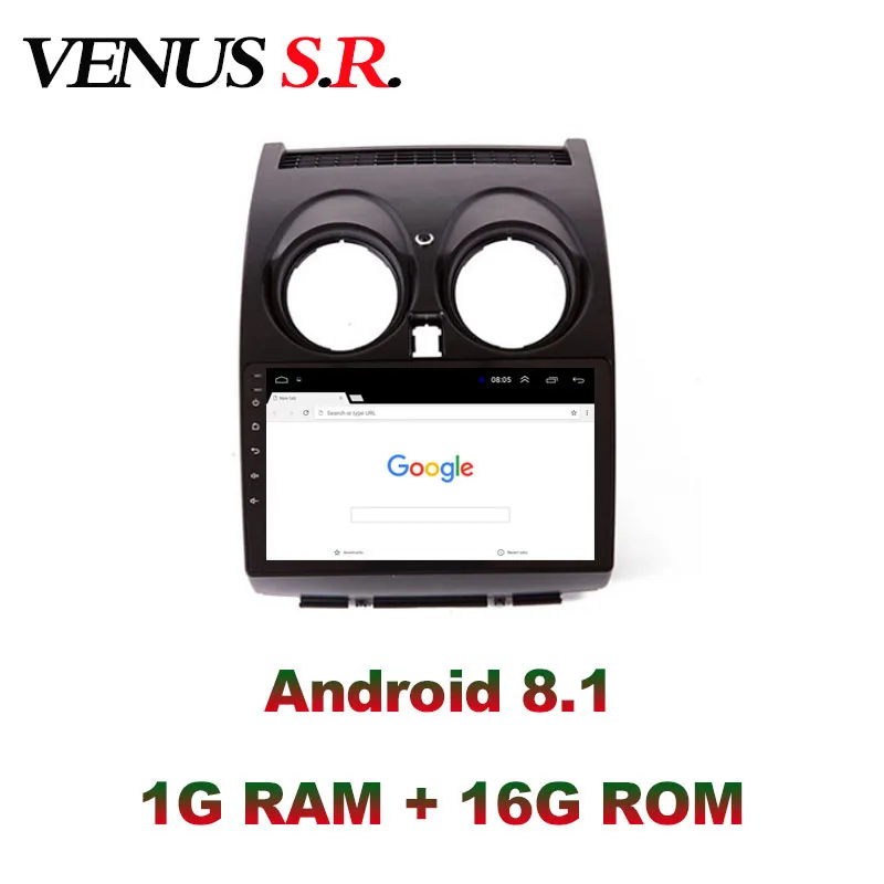 Excellent VenusSR Android 8.1 2.5D car dvd For Nissan Qashqa Radio 2007-2015 multimedia  GPS Radio stereo gps navigation 1