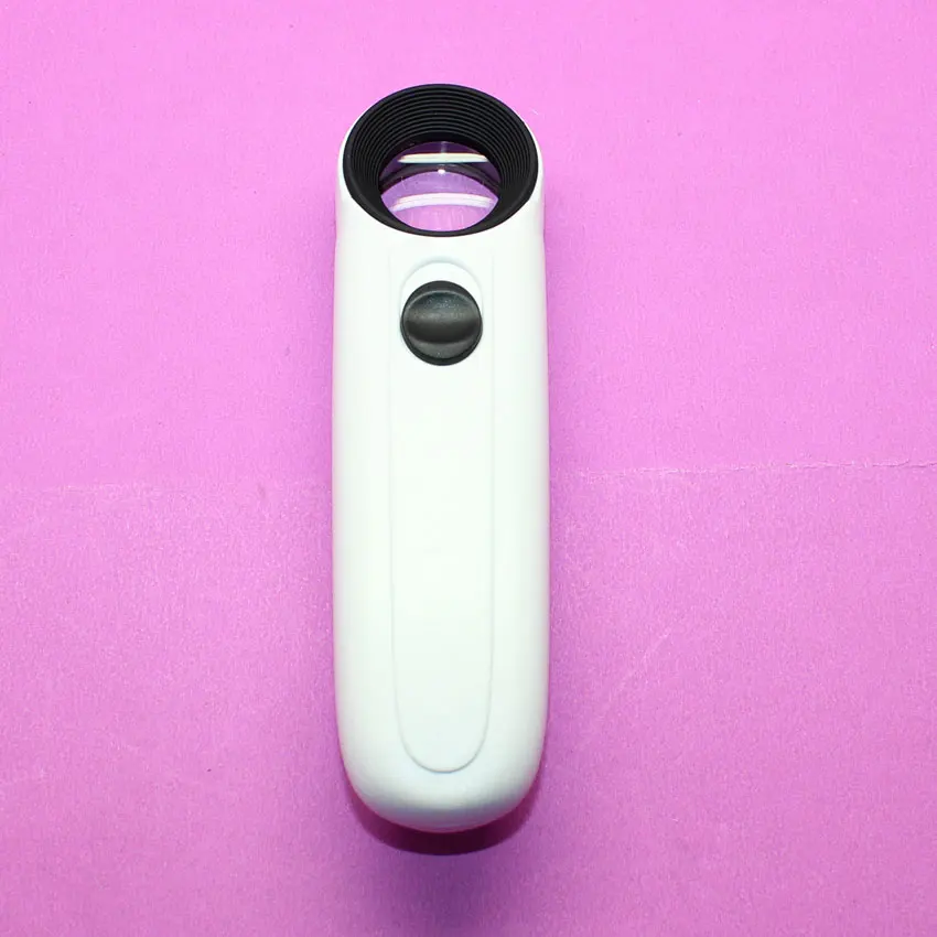 

YuXi 1Pcs 40X Photoelectric Magnifying Glass, Mini 21mm Handheld Dual Lights Magnifying Glass, Magnifiers Optical Instruments