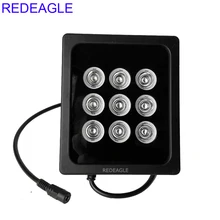 REDEAGLE CCTV 9 шт Массив ИК светодиодный инфракрасный светильник Ночное видение заполняющий свет Водонепроницаемый металлический корпус для безопасности система камер
