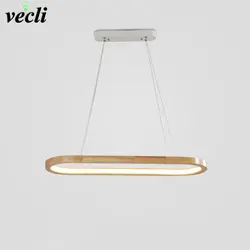 Светодиодный деревянный подвесной светильник Современный стиль столовая для комнаты, Подвесная лампа для гостиной/спальни/кабинета