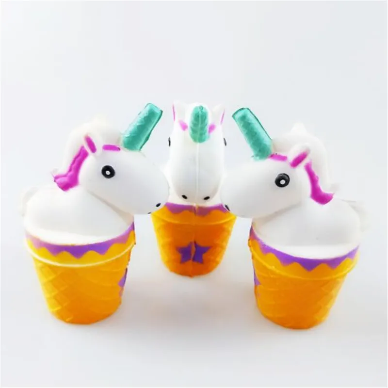 اسفنجي يونيكورن كب كيك Squishies بطيء ارتفاع لينة ضغط محشوة اسفنجي لعب الهاتف ديكور سحر الهاتف المحمول الأشرطة