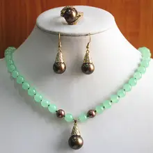 Высококачественные Прекрасные ювелирные изделия покрытием слово изящных женских драгоценный камень Цепочки и ожерелья серьги кольцо(7/8/9) ювелирные изделия