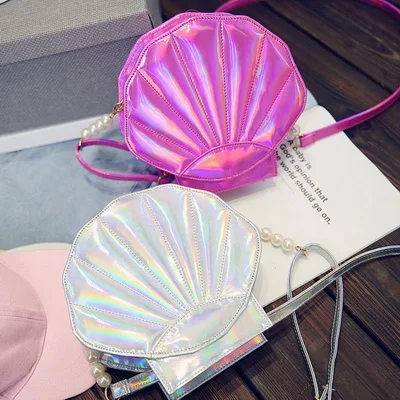 heißes Design New Messenger Schale Tasche Ems Stücke Mädchen 100 Rosa silber Handtasche Durch Oder Kette Rosa Laser Dhl Fashion Umhängetasche Süßen P0qZ8cH