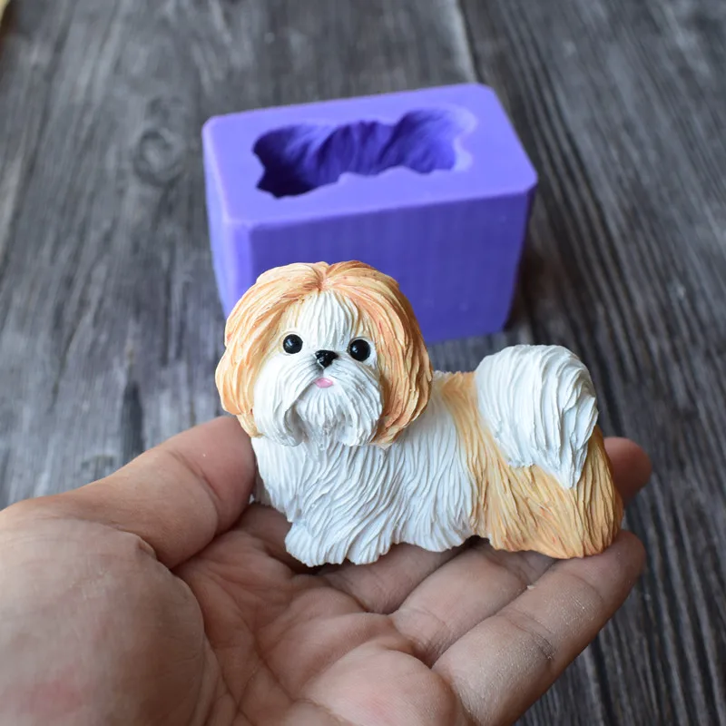 

Pet Dog Shih Tzu Resin,Clay Fimo Crafts Molds Silicone Sugar Fondant Cake Decorating Moulds SQ18107