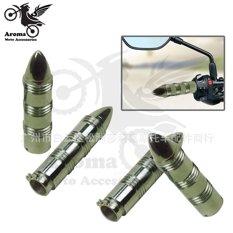 retro bullet model style metal scooter handle grips universal motorbike