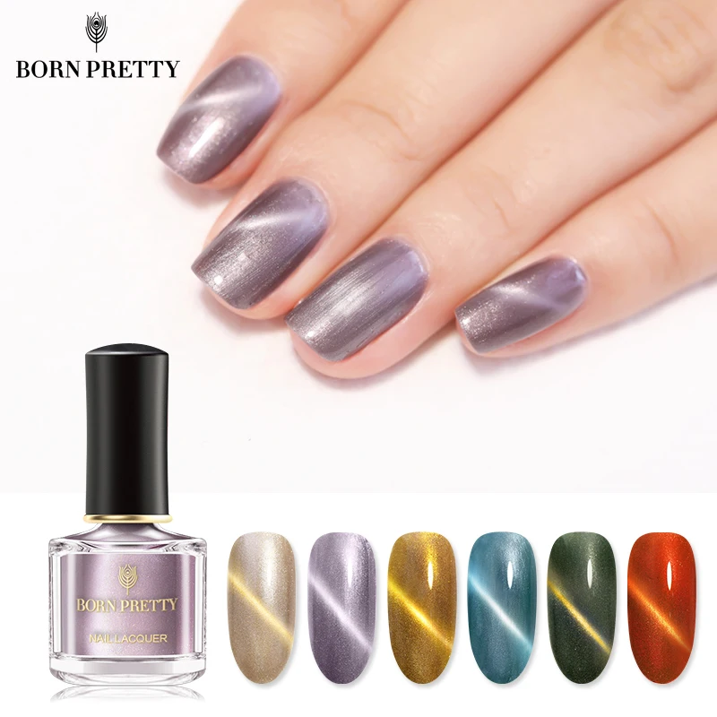 Лак для ногтей BORN PRETTY с эффектом кошачий глаз 6 мл блестящий магнитный лак