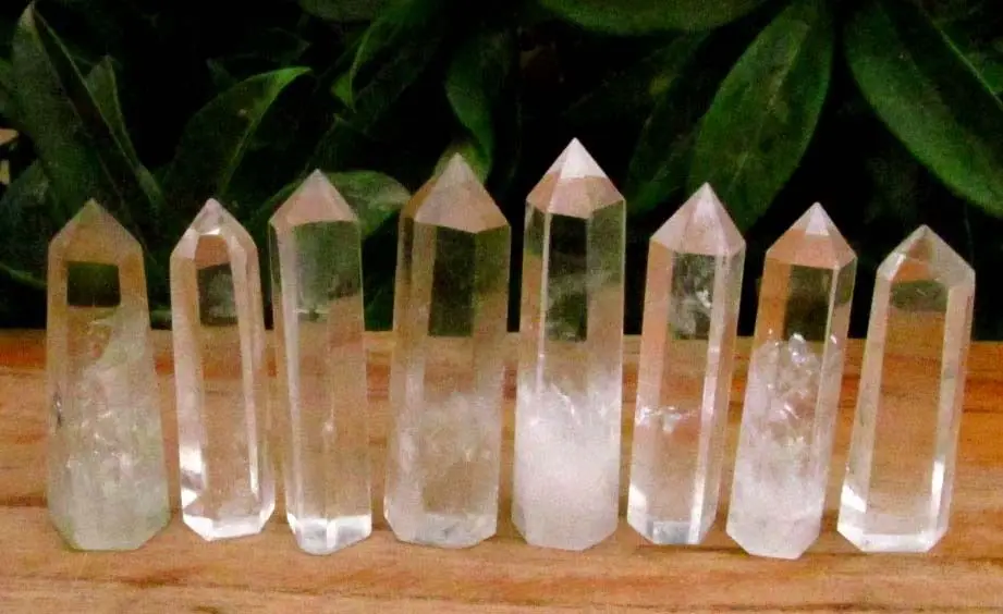 

huij 00877 8PCS AAA NATURAL TRANSPARENT CLEAR QUARTZ CRYSTAL POINT Healing