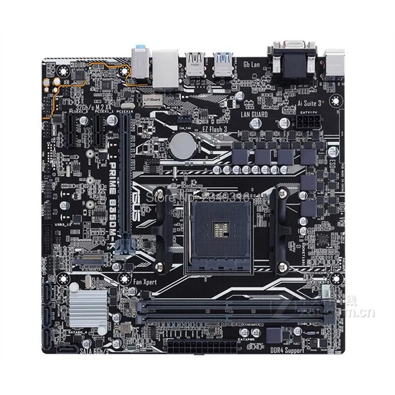 Для ASUS PRIME B350M-K Оригинальное гнездо для материнской платы AM4 DDR4 B350 настольная материнская плата