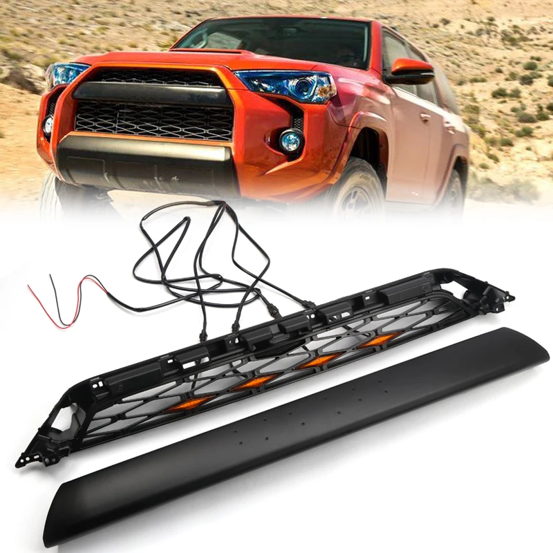 

For Toyota 4Runner TRD Pro 2014 2015 16 17 2018 2019 Front Grille Bumper LED Lights Replacements