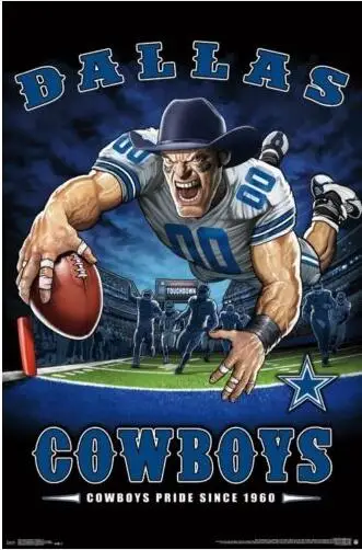 

DALLAS COWBOYS - END ZONE MASCOT SILK POSTER Decorative Wall paint 24x36inch