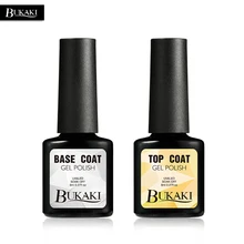 BUKAKI топ+ Базовое покрытие набор гель-лака УФ-светодиодный впитывающий базовый верхний слой Гель-лак для ногтей долговечный Гель-лак для ногтей