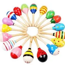 12 см мини деревянный шар детские игрушки ударный песок молоток Хлопушка игрушки для детей YH1078