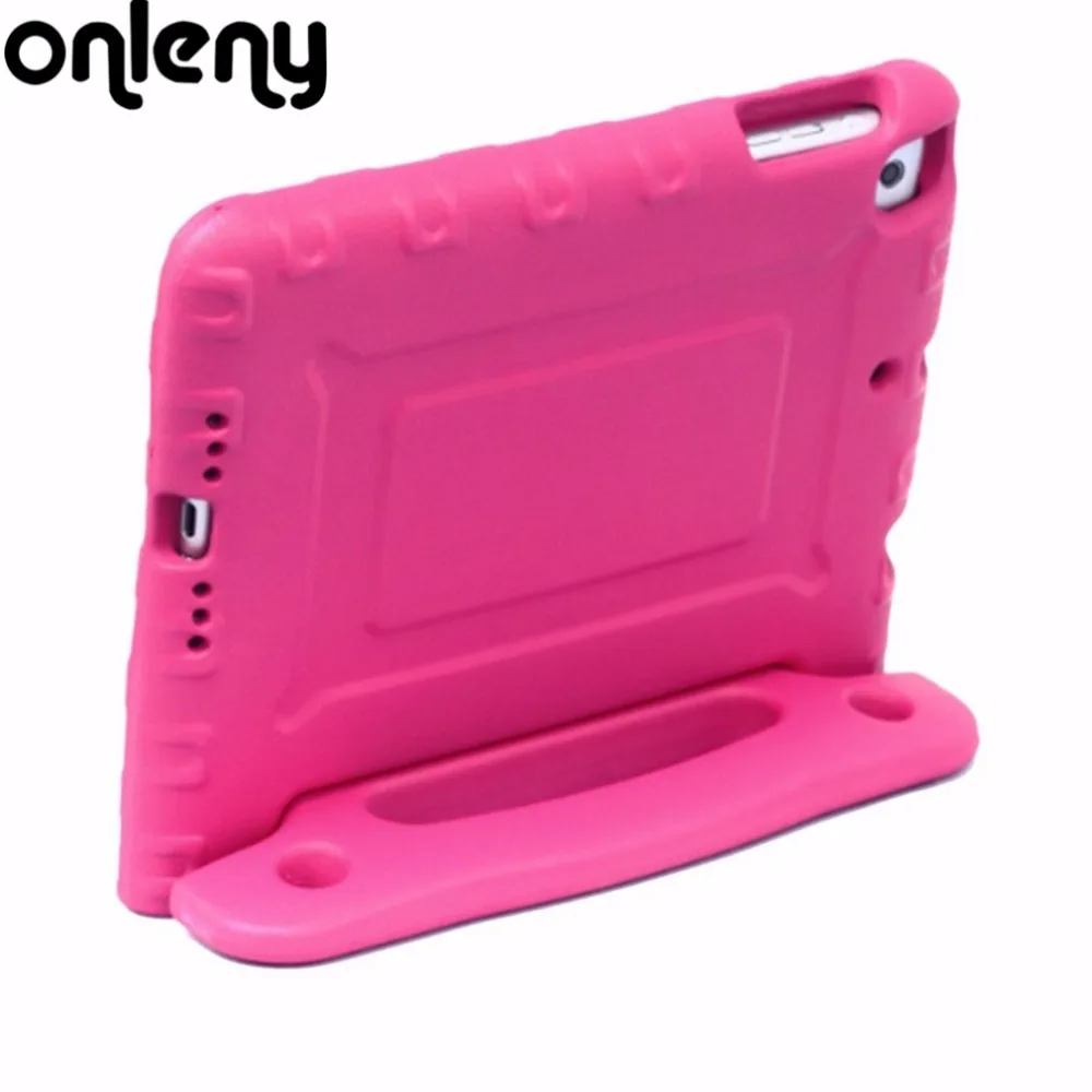 

Onleny Children Kids EVA Shockproof HandleTablet Case Soft Solid Color Stand Case Cover full body cover For iPad Mini 1 2 3