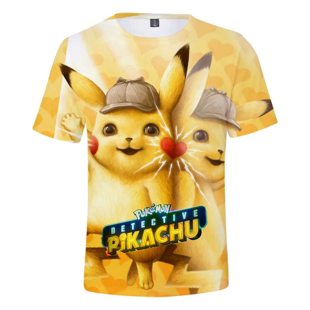 

Z&Y 3-20 Newest Pokemon T Shirts Detective Pikachu T-shirt Kids 3D Printed Tshirts Children Summer Clothes Boys Short Sleeve Top