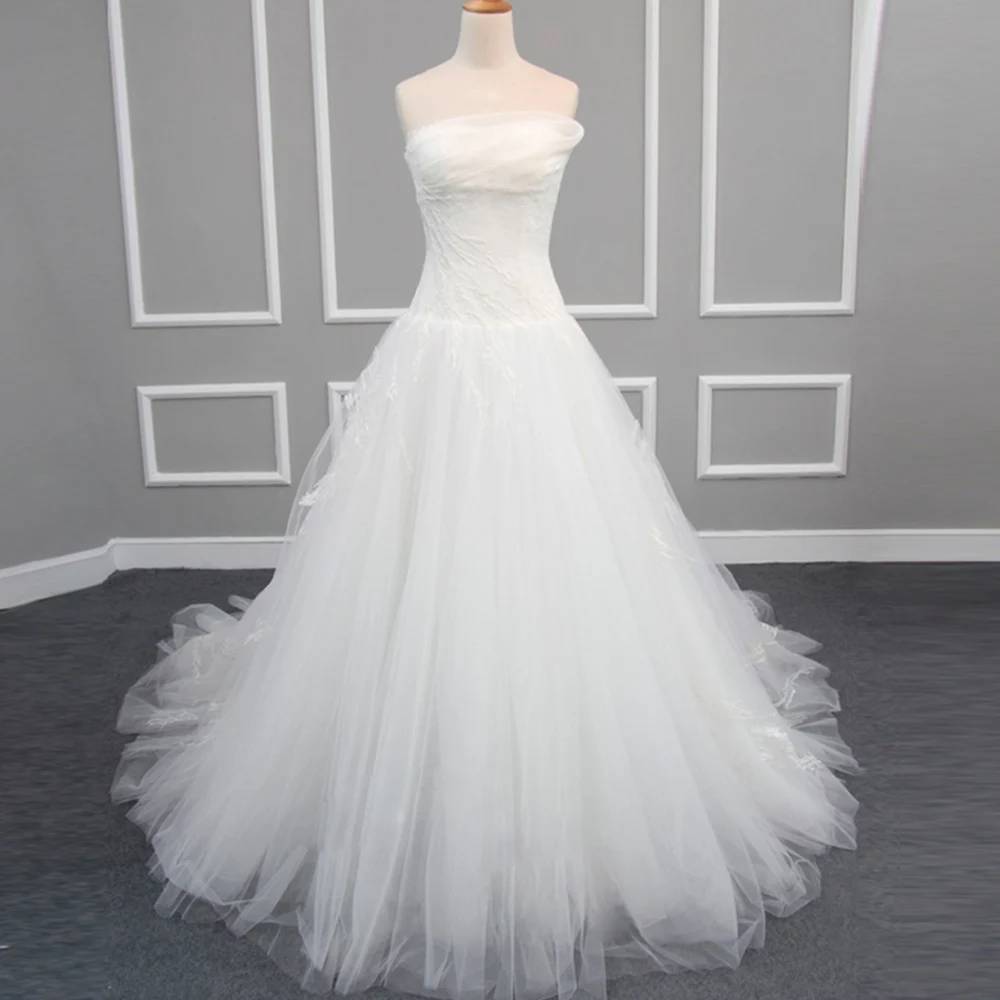 

Custom Made Wedding Gowns Plus Size Robe De Mariage Off The Shoulder Strapless Lace Tulle Bride Dresses Alibaba Online Shopping