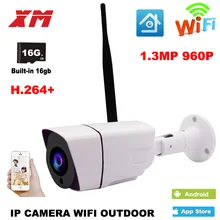 Outdoor Waterproof Bullet 960P IP Camera Wifi Wireless Surveillance Camera Built-in 16G Memory Card CCTV Camera Night Vision