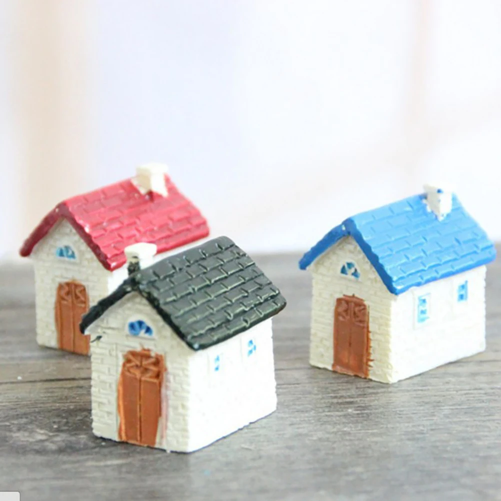 christmas Dollhouse House Resin Decorations For Home And Garden DIY Mini Craft Cottage Landscape Decoration Pastoral Suitable