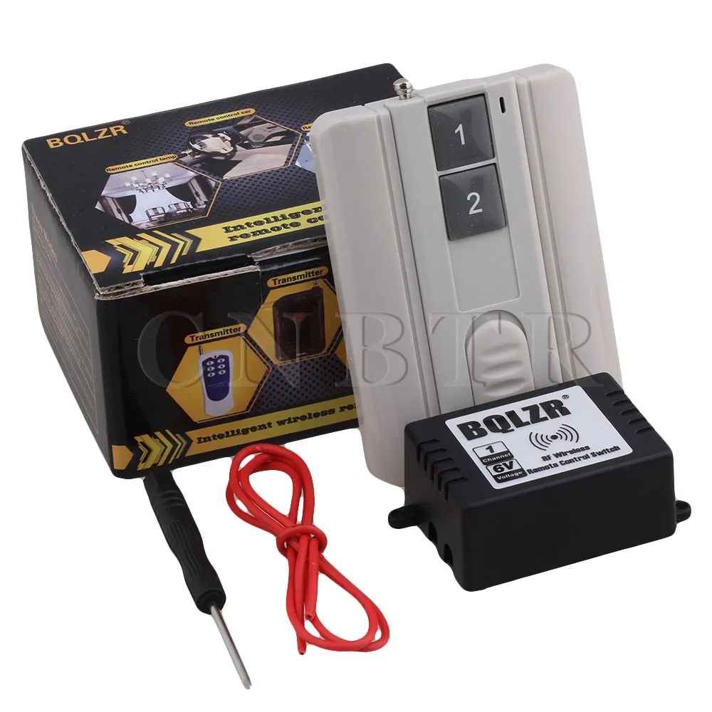 

BQLZR 433MHz 1CH 6V 2Button Remote Control Switch W/ Base Inter-lock for Door