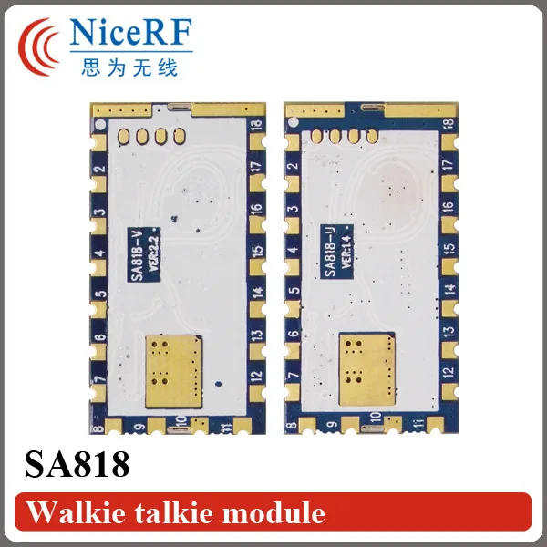 2 шт./лот SA818 новое поколение RDA1846S чип VHF 134 ~ 174 МГц/UHF 400 480 МГц 1 Вт 30 дБм аналоговый