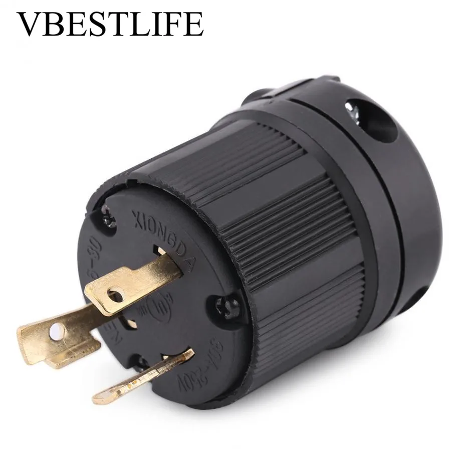 

Anti-off Socket US Adapter For NEMA 30A Generator L6-30P US Plug Socket 250V 3 Wire Twist Lock Electrical adaptor