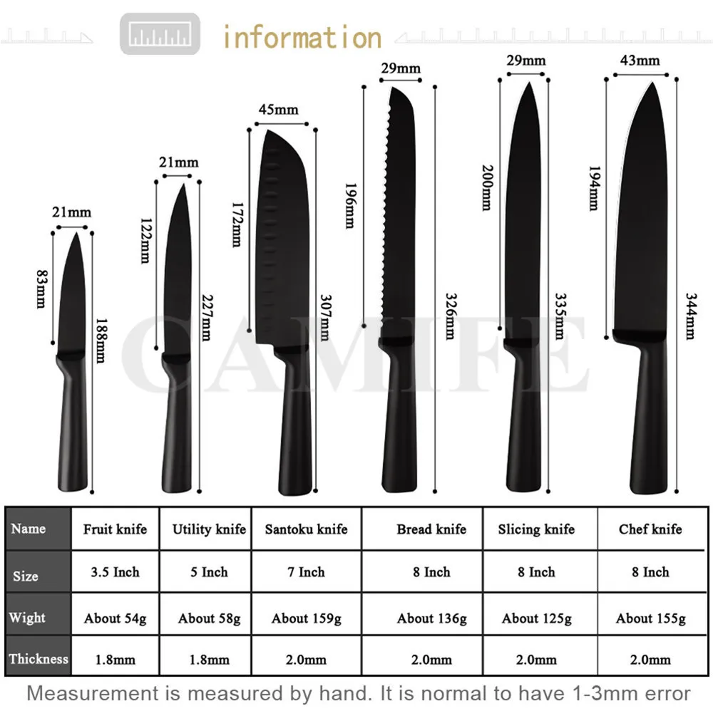 AINZUO 3cr13 набор кухонных ножей из нержавеющей стали для нарезки фруктов Santoku, нарезки хлеба, шеф-повара, накири, разделочные кухонные аксессуары