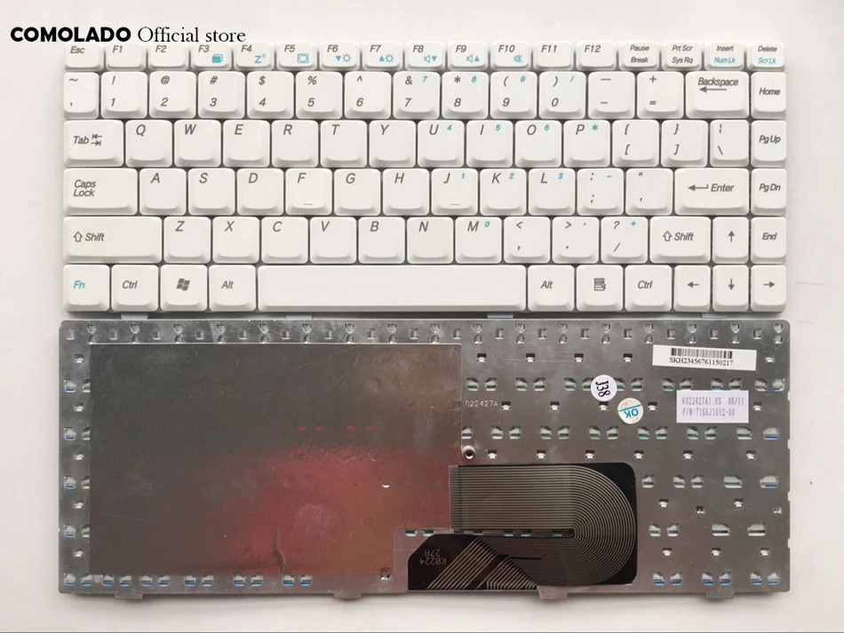 

US English keyboard for HASEE S300N S300 S360 Hair W32 TCL T30 T31 K022427A1 Averatec 4000 4100 4200 black and white keyboard