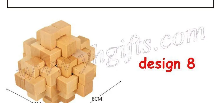 9 видов конструкций/Лот. Высококачественная деревянная 3D Блокировка, Конг Мин замок, тренировка IQ Игрушки, магические кубики. Головоломка Куб. Классические игрушки