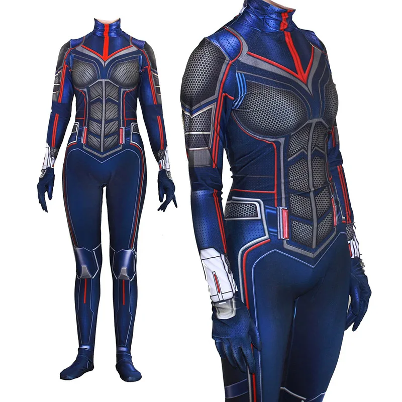 

Adult Lycra Ant-Man and The Wasp 3D Print Jumpsuit Zentai Costume Cosplay for Woman Halloween Party Costumes