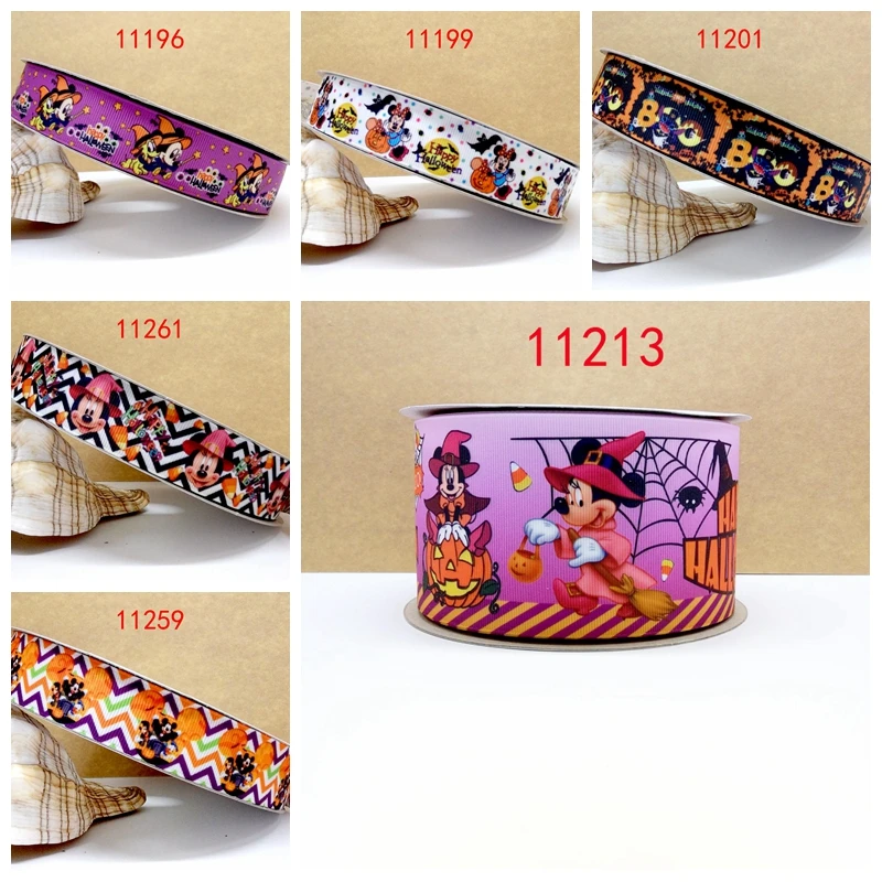 

Free shipping 50 yard Halloween printed grosgrain ribbon 11213